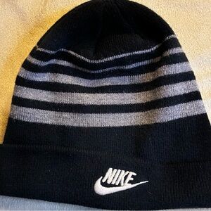 Nike Black and Gray Knit Beanie